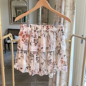 NWOT Drew tiered floral skirt, S